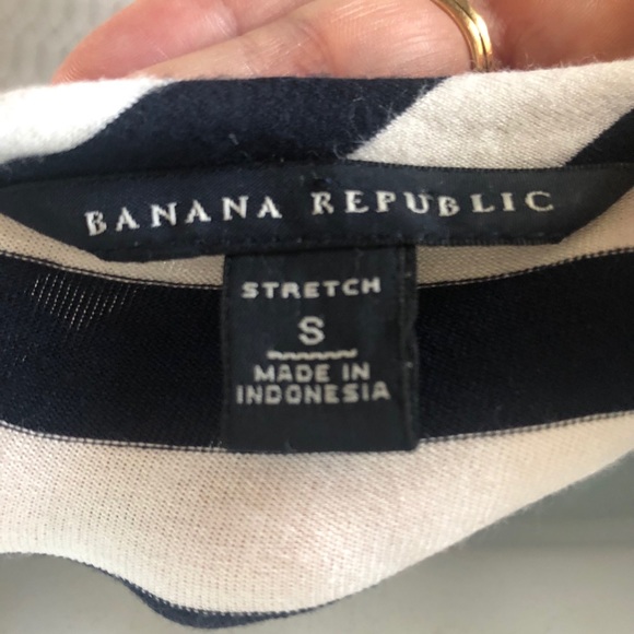 S Banana Republic Wrap dress navy white Stripe - Picture 4 of 5